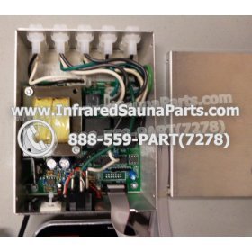 COMPLETE CONTROL POWER BOX WITH CONTROL PANEL - COMPLETE CONTROL POWER BOX O-SAUNA INFRARED SAUNA WITH BLACK CONTROL PANEL 7
