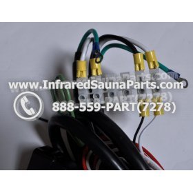 COMPLETE CONTROL POWER BOX WITH CONTROL PANEL - COMPLETE CONTROL POWER BOX NIRVANA SAUNAS 110V  220V SN20051124185 WITH CIRCUIT BOARD SN 20051124279 AND FACEPLATE AND REMOTE CONTROL WITH WIRING 10