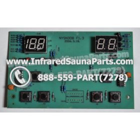 CIRCUIT BOARDS WITH  FACE PLATES - CIRCUIT BOARD WITH FACE PLATE PRECISION THERAPY INFRARED SAUNA NYSN3DB F1.3 3